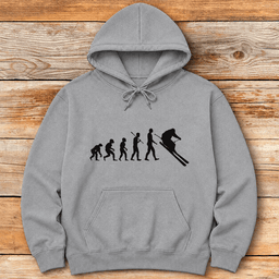 Evolution Of Skiers Hoodie Gift For Skier