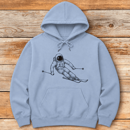 Galactic Skier Hoodie Gift For Skier
