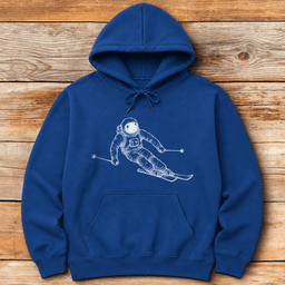 Galactic Skier Hoodie Gift For Skier