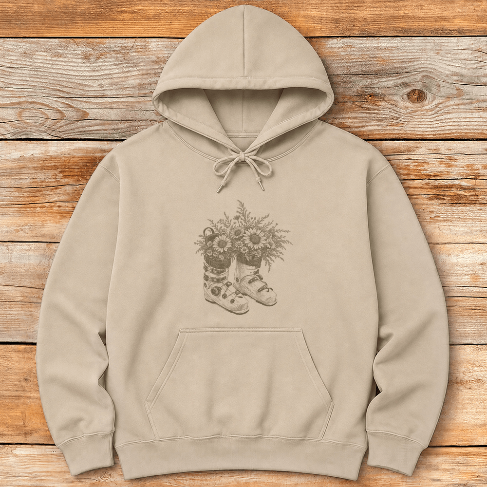 Garden Ski Boots Hoodie Gift For Skier