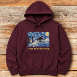 Gogh Snowboard Hoodie Gift For Snowboarder