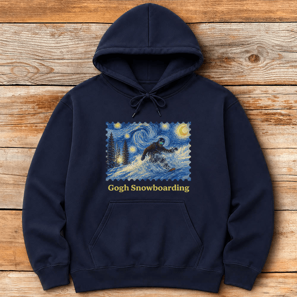 Gogh Snowboard Hoodie Gift For Snowboarder