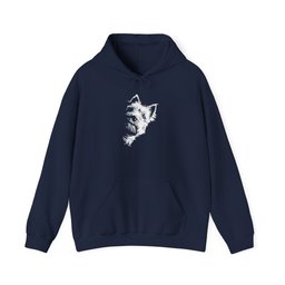 West Highland Line Art Hoodie Gift For Dog Lover
