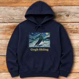 Gogh Skiing Hoodie Gift For Skier
