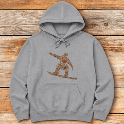 Fall Flower Snowboarder Hoodie Gift For Snowboarder