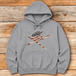 American Freeskier Hoodie Gift For Skier