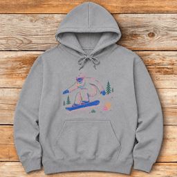 Color Yeti Snowboard Hoodie Gift For Snowboarder