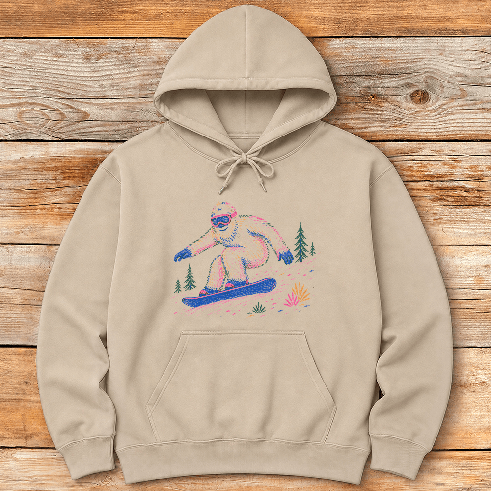 Color Yeti Snowboard Hoodie Gift For Snowboarder