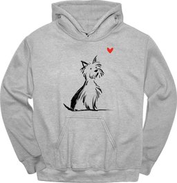 Yorkshire Terrier Sketch Dog Hoodie Gift For Dog Lover