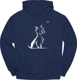 Yorkshire Terrier Sketch Dog Hoodie Gift For Dog Lover