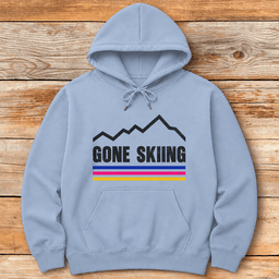 Gone Skiing Vintage Hoodie Gift For Skier
