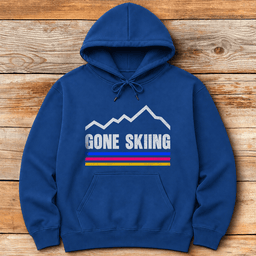 Gone Skiing Vintage Hoodie Gift For Skier