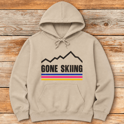 Gone Skiing Vintage Hoodie Gift For Skier