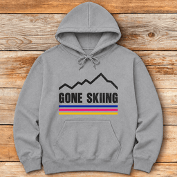 Gone Skiing Vintage Hoodie Gift For Skier
