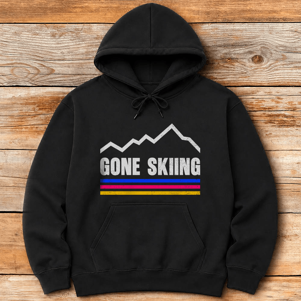 Gone Skiing Vintage Hoodie Gift For Skier