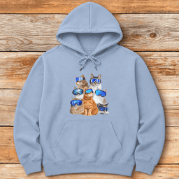 Cats Hoodie Gift For Skier