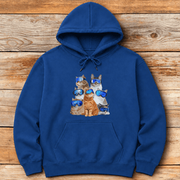 Cats Hoodie Gift For Skier