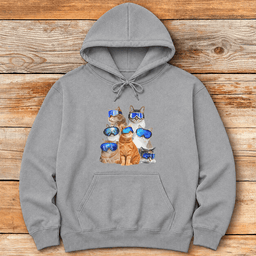 Cats Hoodie Gift For Skier
