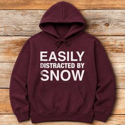 Easily Distracted Hoodie Gift For Skier
