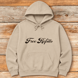 Free Refills Hoodie Gift For Skier