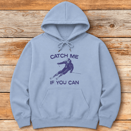 Catch Me If You Can Halftone Hoodie Gift For Skier