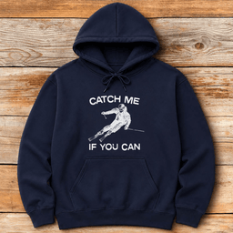 Catch Me If You Can Halftone Hoodie Gift For Skier