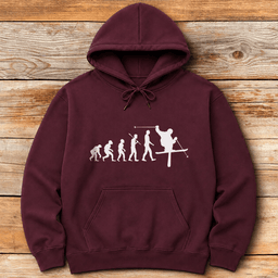 Evolution Of Man Ski Hoodie Gift For Skier