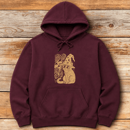 Enchanted Mountain Cat Hoodie Gift For Skier