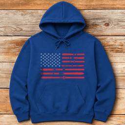 American Skier Hoodie Gift For Skier