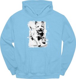 West Highland White Terrier Running Dog Hoodie Gift For Dog Lover