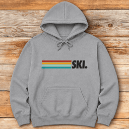 Classic Ski Line Vintage Hoodie Gift For Skier