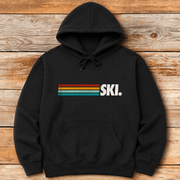 Classic Ski Line Vintage Hoodie Gift For Skier