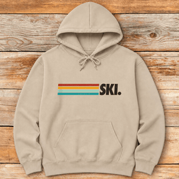Classic Ski Line Vintage Hoodie Gift For Skier