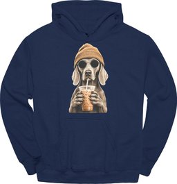 Weimaraner Hipster Dog Hoodie Gift For Dog Lover
