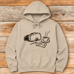 Coffee First Hoodie Gift For Skier