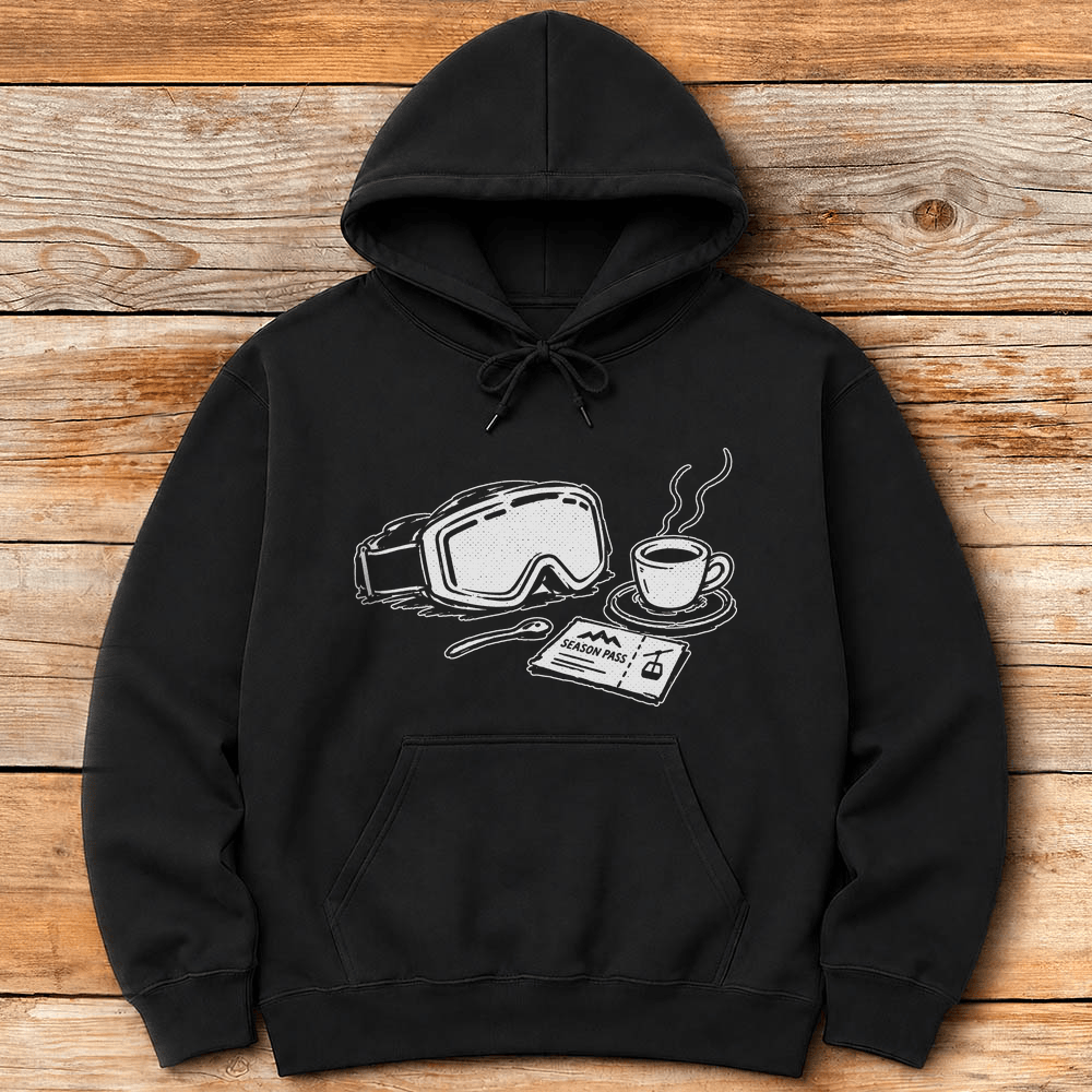 Coffee First Hoodie Gift For Skier