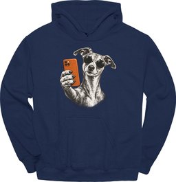 Whippet Selfie Dog Hoodie Gift For Dog Lover