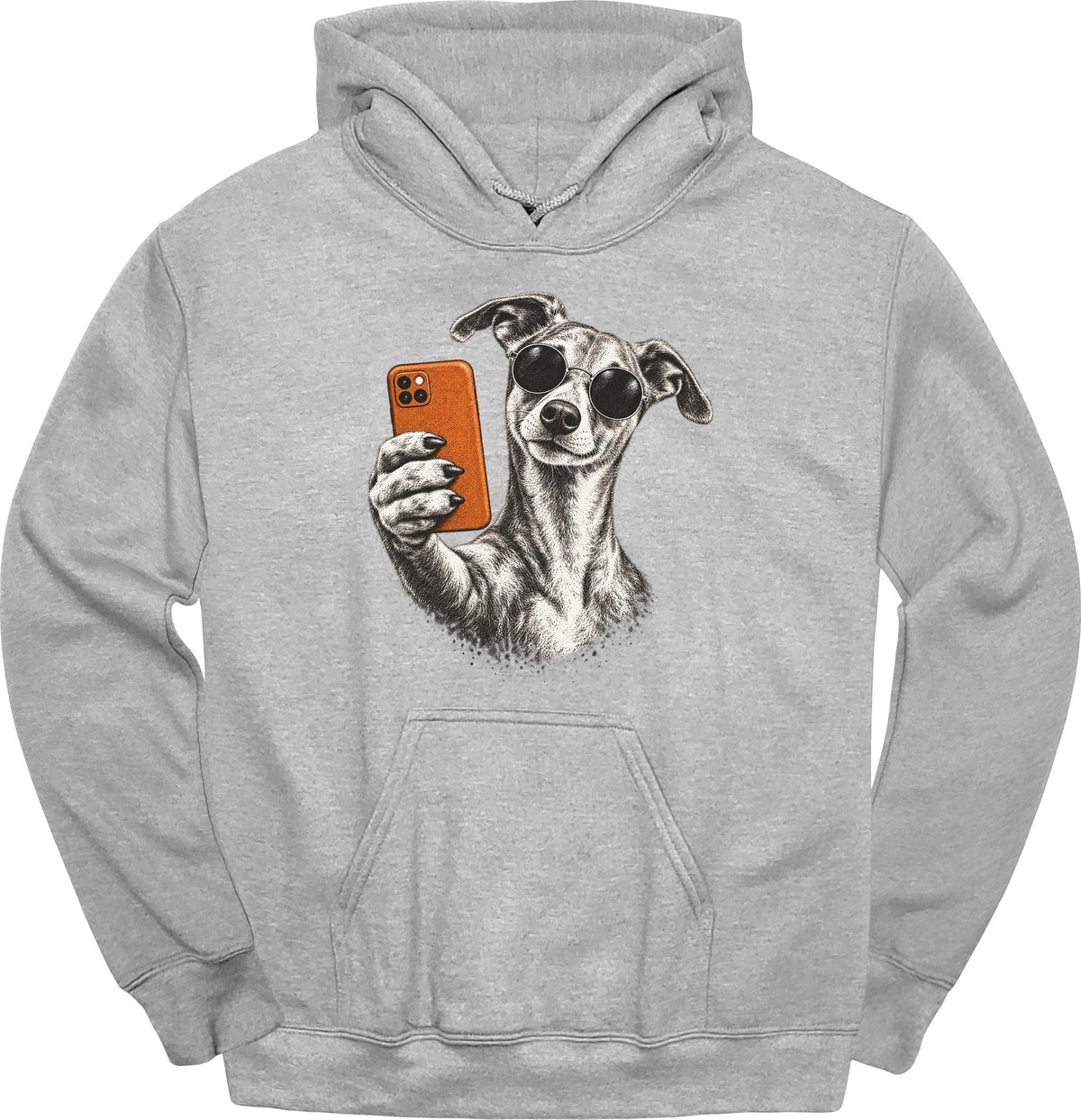 Whippet Selfie Dog Hoodie Gift For Dog Lover