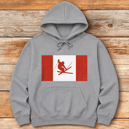 Canada Skis Hoodie Gift For Skier