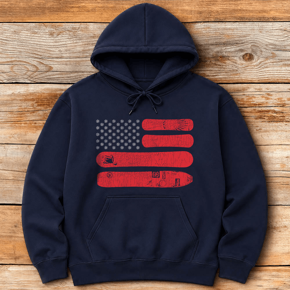 American Snowboarder Hoodie Gift For Snowboarder