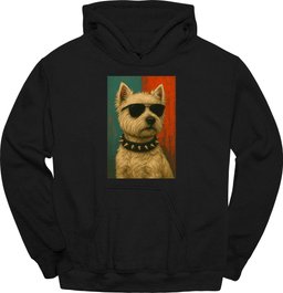 West Highland White Terrier Punk Dog Hoodie Gift For Dog Lover