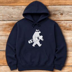 Board Bear Hoodie Gift For Skier