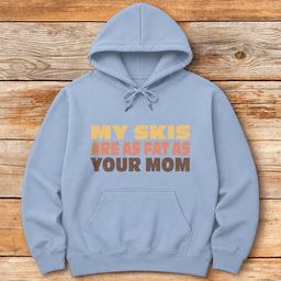 Fat Mom Skis Hoodie Gift For Mom