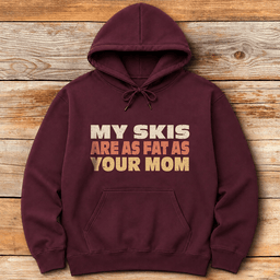 Fat Mom Skis Hoodie Gift For Mom