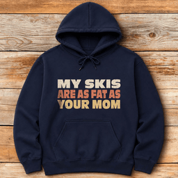 Fat Mom Skis Hoodie Gift For Mom