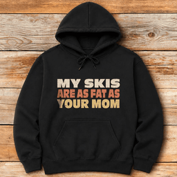 Fat Mom Skis Hoodie Gift For Mom