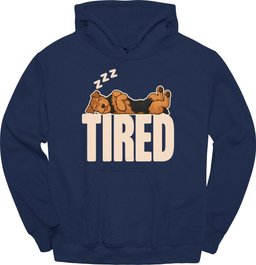 Welsh Terrier Tired Dog Hoodie Gift For Dog Lover