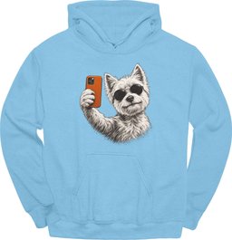 West Highland White Terrier Selfie Dog Hoodie Gift For Dog Lover