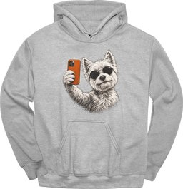 West Highland White Terrier Selfie Dog Hoodie Gift For Dog Lover