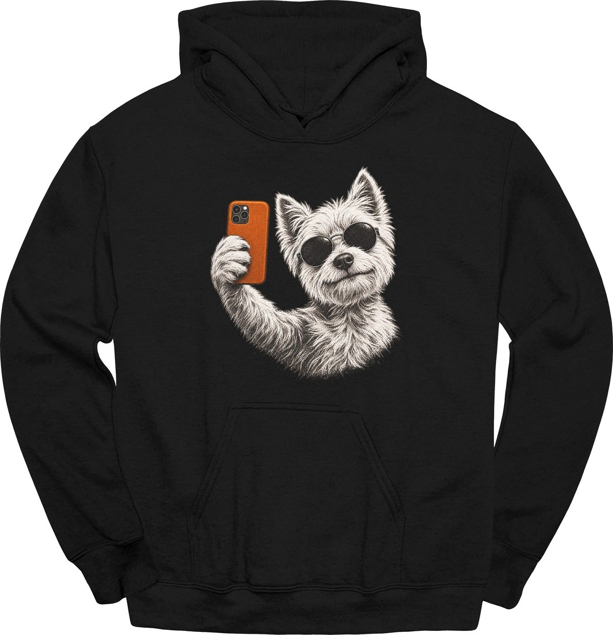West Highland White Terrier Selfie Dog Hoodie Gift For Dog Lover